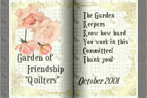 GOF Quilters Thank You