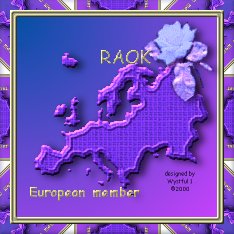 My RAOK European Membership Plaque