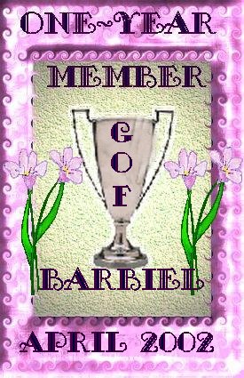 GOF One Year Membership Plaque